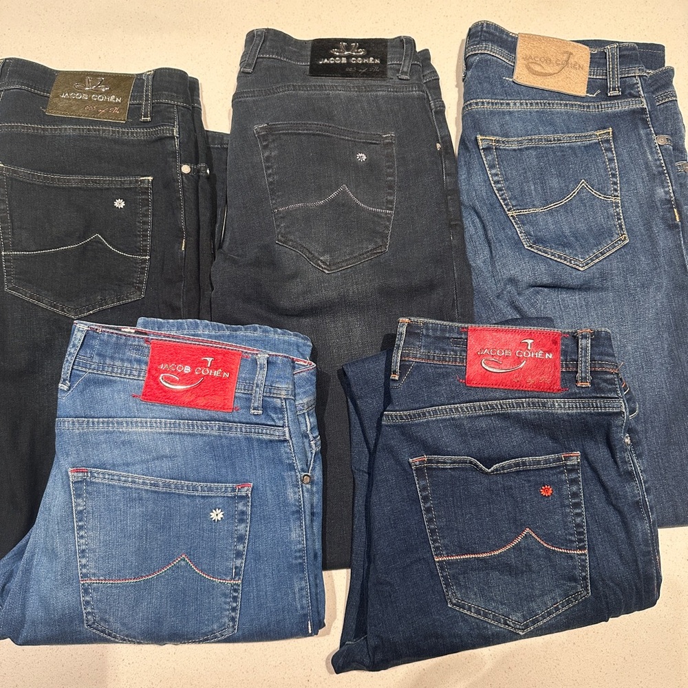 Jacob Cohen Men's Deep Blue Denim Jeans - Picture 4 of 4